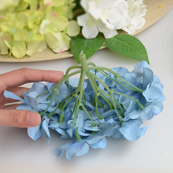 Sininen hortensia silkkikukka taivutettava ja pestävä ja puhdistettava hääkimppuihin tee-se-itse sugar pink