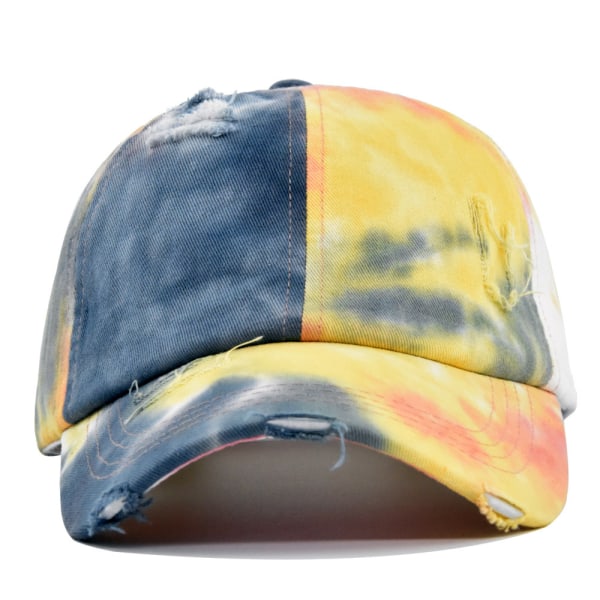 Rippad cap Distressed cap Ripped Graffiti Peaked Cap Cover Cap Solhatt Partihandel Cl7222Yellow Adjustable