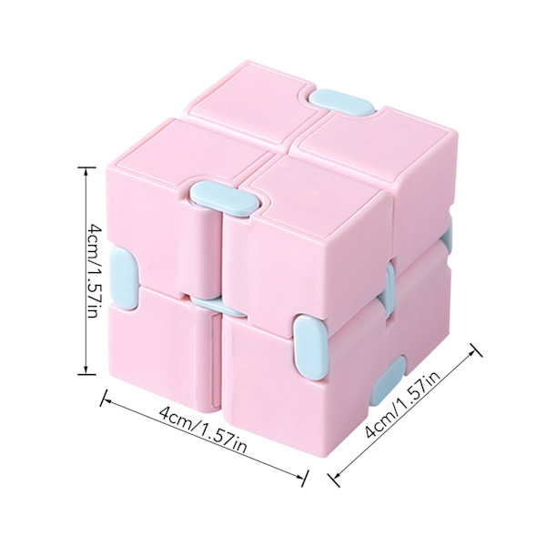 Portabel Flexibel Fingertoppssnabbpussel Leksak - Pedagogisk Macaron Färg för Barn och Vuxna - Rosa Standard Pink