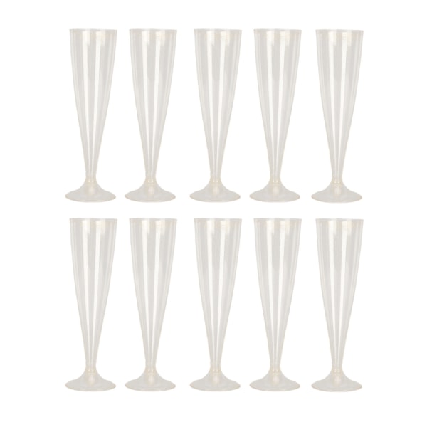 【Lixiang Store】 10-pak plastvinglas 4,5 oz Champagne Flutes