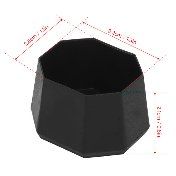 Sæt med 2 Silikon Endekapsler til Tennisketsjere - Sorte Butt Caps til Racquetball Ketsjere 2pcs Black