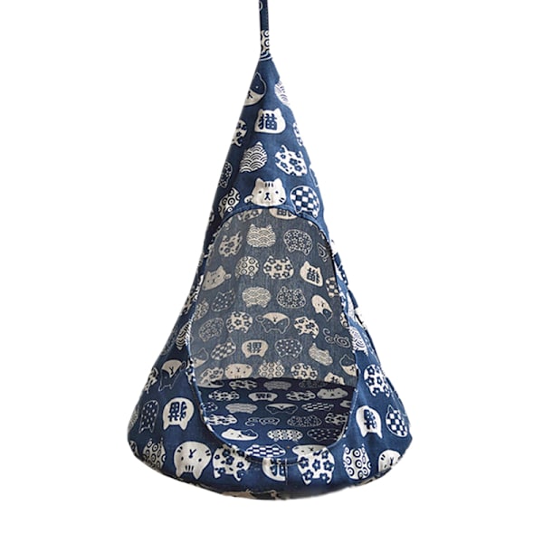 Pustende stoffkatt hengekøye med høy bæreevne - Blå Lucky Cat M Blue Lucky Cat M