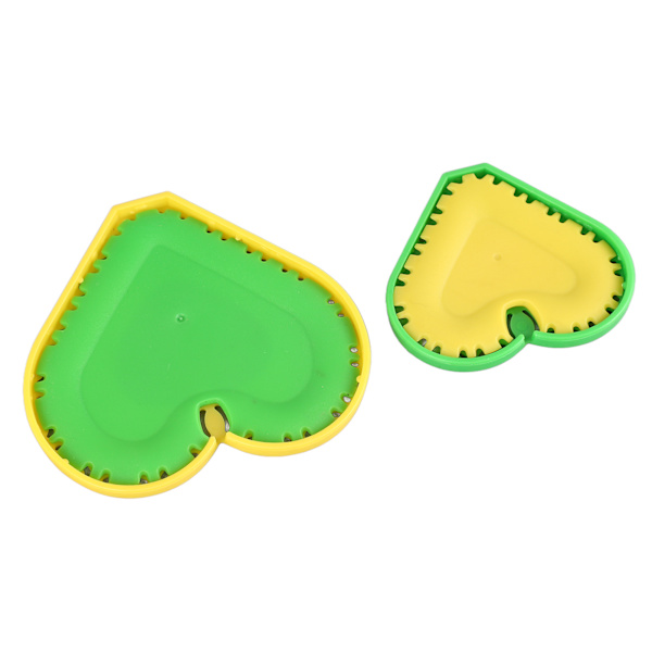 2-delt DIY Blomstermakersett: Enkle Kanzashi-plater for raske hjerteformede blomster 2pcs