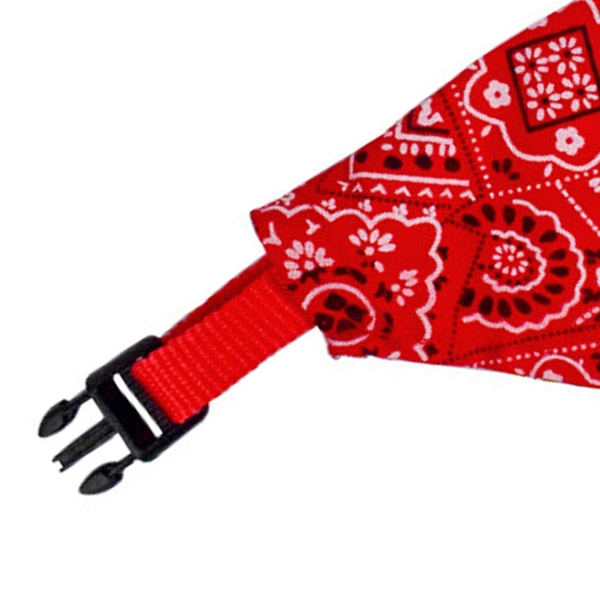 Djurhalsband Snusnäsduk Justerbar Andas Hudvänlig Hundhalsband med triangulärt print med halsduk för Katt Kanin Röd S 1.0cm/0.4in Red S