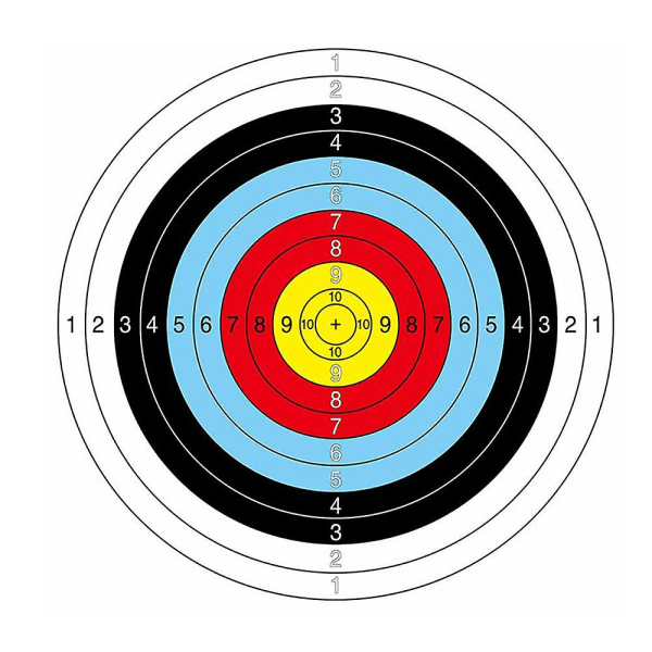 Archery Target Face, 30stk Bueskydning Skydepapir Target