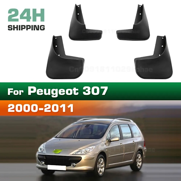 Lokasuojat Peugeot 307 2000 2001 2002 2003 2004 2005 2006 2007-2011 malleihin, roiskeläpät