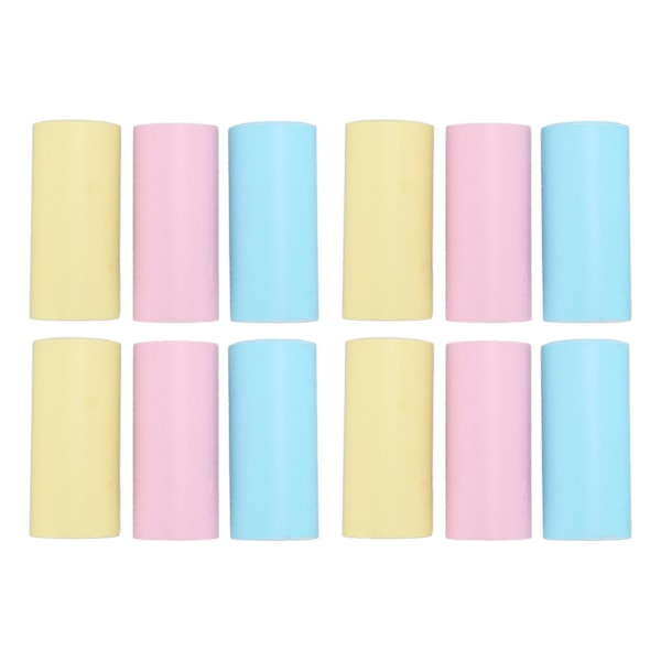 [Lexiang Store] 12 Rullar Färgad Miniutskriftspapper - 57x25mm 57x25mm