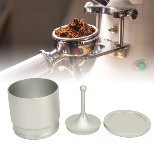 【Lixiang Store】 Målering anti-spredning kaffepulverplukker til kaffefremstillingsforsyninger 58 mm sølv