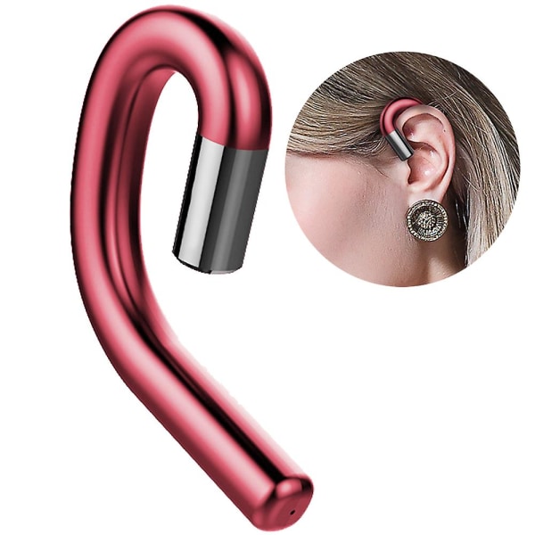 Ear Hook Bluetooth Wireless Headphone With Microphone red