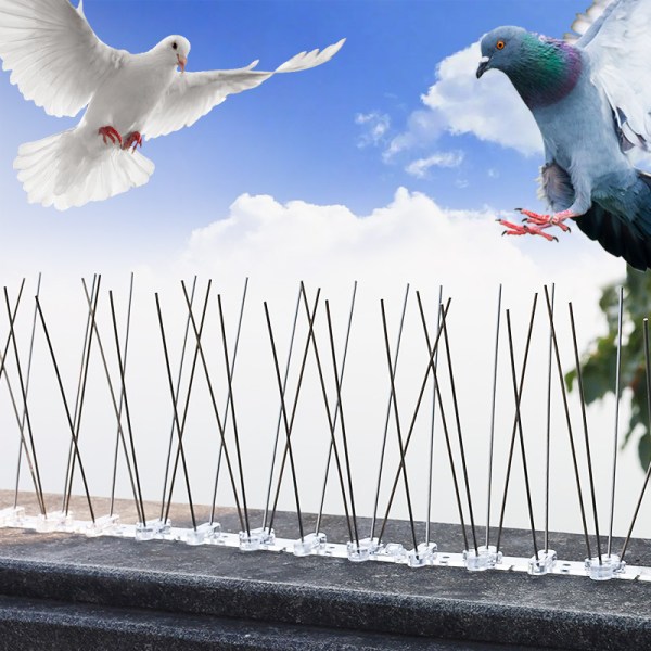 【Lixiang Store】 Pohjalla varustettuja lintuja hylkiviä piikkejä käytetään estämään lintuja laskeutumasta kattoaitojen ja postilaatikoiden ikkunoihin