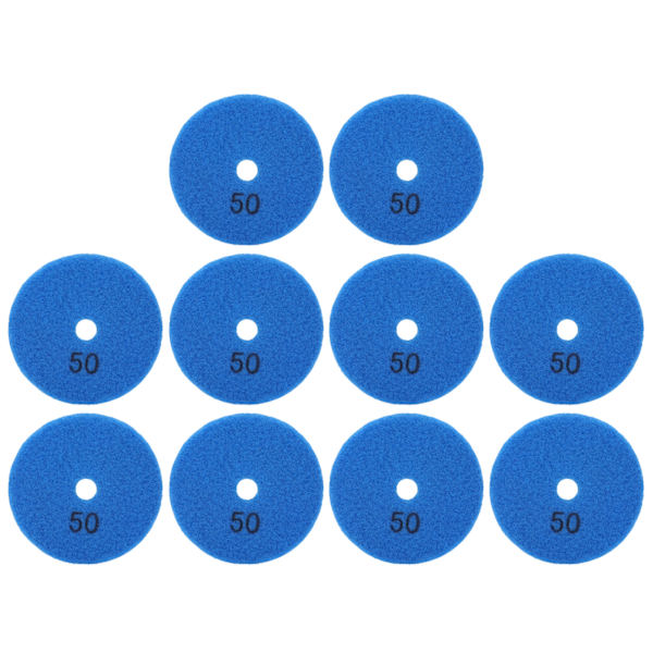 10-pack 3-tums Diamant Slippapper för Polering av Marmor, Betong och Sten - 50 Mesh