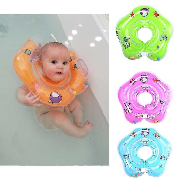 Baby oppustelig svømmering hals svømmering til nyfødt baby multifarvet valgfri pink