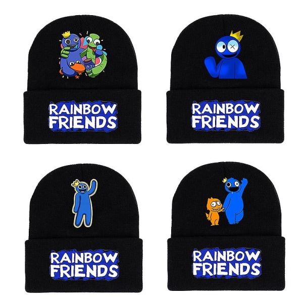 Roblox Rainbow Friends Knitted Beanie Cold Winter Warm Cap Cute Game A1 1 pc