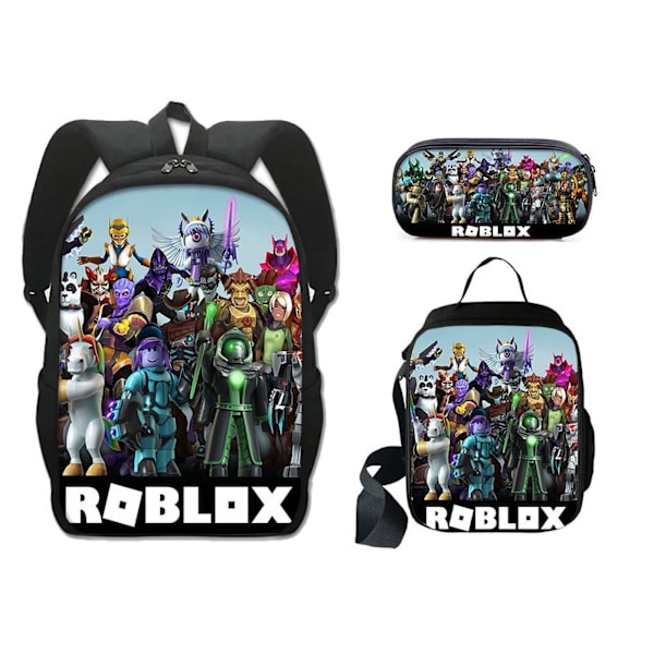 Roblox Reseryggsäck Skolryggsäck 3D-tryck Roblox Ryggsäck Tecknad Ryggsäck Pojke Flicka ResväskaYOUYOU