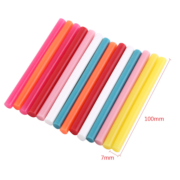 14-pak Assorteret Farve Hot Lim Stick Kit til DIY Projekter 7*100mm