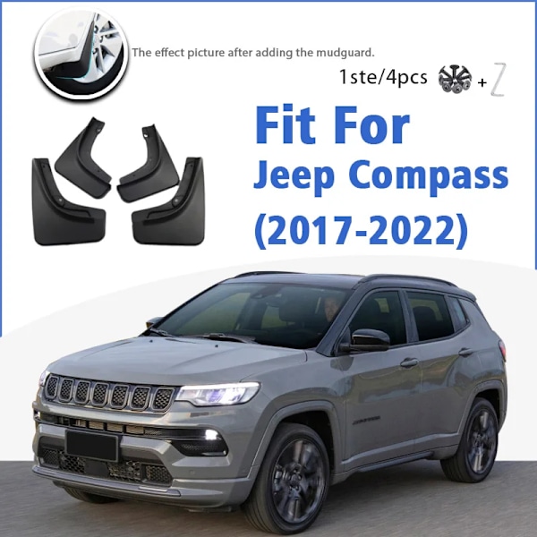 Stänkskydd För Jeep Compass 2017-2022 Fram Bak 4st Mudflaps Stänkskärmar Biltillbehör Auto Styling Stänkskydd Fender