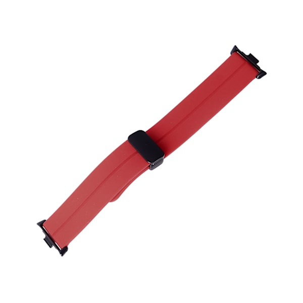 Vattentät Flexibel Silikon Magnetisk Vikbar Armbandsurrem i Burgunder för Mi Band 8 Pro