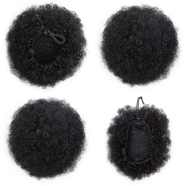Afro Puff Drawstring Ponytail Synthetic Short Curly Hairpieces