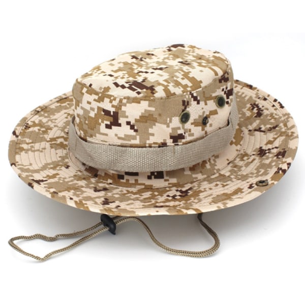 Män Casual Mössor Bred Rand Cap Militär Camo Hattar Khaki - Digital Camo