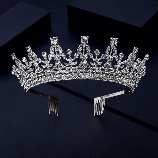 Full Diamond Crown Crown Tiara SININEN