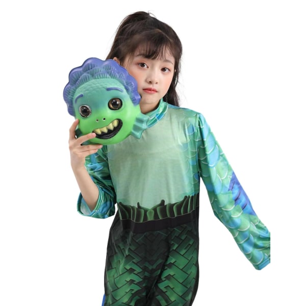 2023 Halloween Luca kostume Luca børns sommervenlighedsdag Alberto Sea Monster Conjoined Cosplay Cartoon Performance Costume _iu H M(110-120cm)