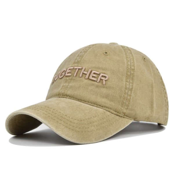 Yhdessä Brodeerattu Lippalakki Pesty Distressed Baseball Lippalakki Brodeerattu Peaked Cap Cowboy Hat Aurinkohattu Cb2602WineRed Adjustable