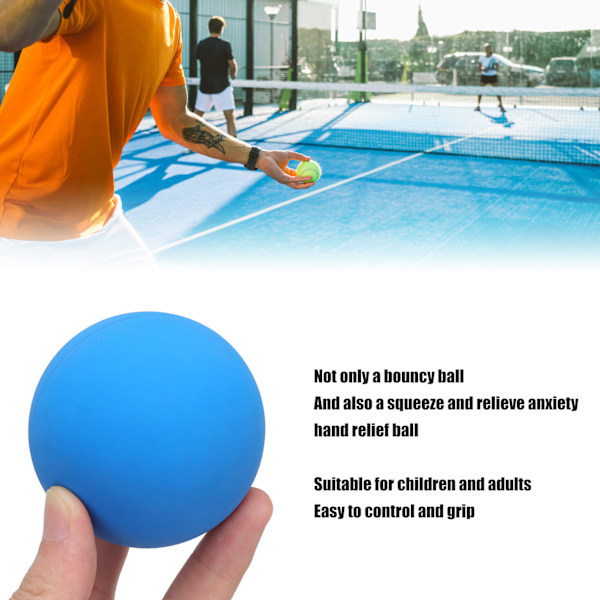 5 kpl 6 cm ympäristöystävällisiä pomppupalloja - Turvallisia kumisia käsiharjoituspalloja lapsille, täydellinen uima-altaisiin ja rannoille - Sininen väri 5pcs Blue