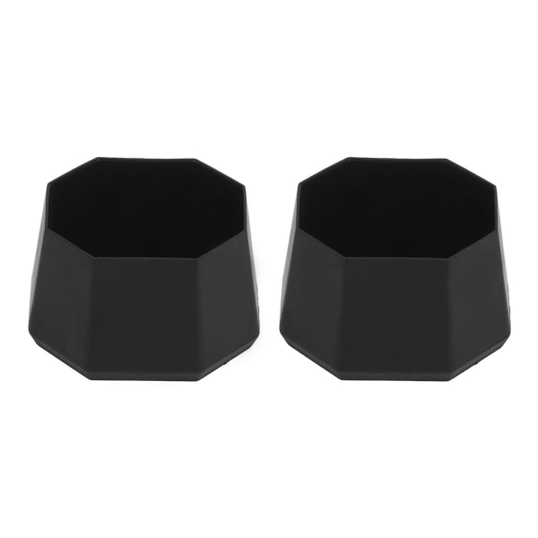 2-pak Tennis Racket Butt Caps - Silikon End Caps til Racquetball Ketsjere i Sort Black 2pcs