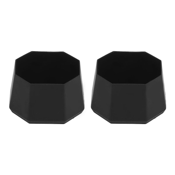 Sæt med 2 Silikon Endekapsler til Tennisketsjere - Sorte Butt Caps til Racquetball Ketsjere 2pcs Black