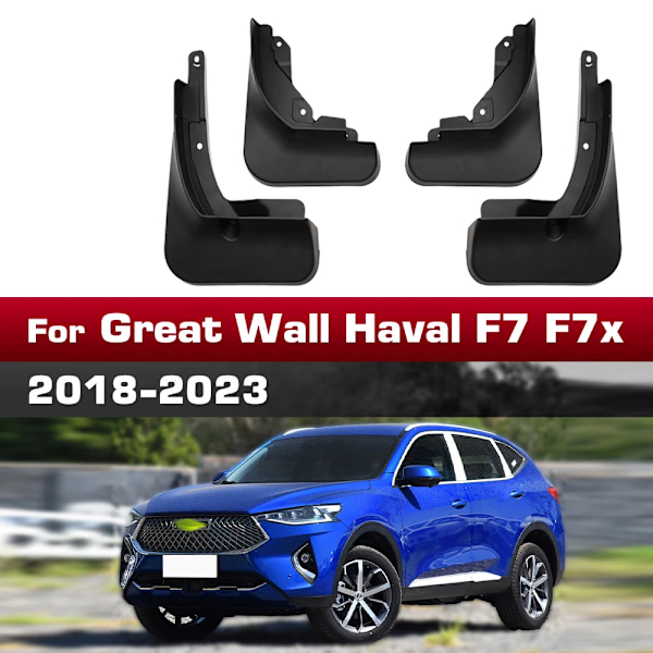 For Great Wall Haval F7 F7x 2018 2019 2020 2021 2022 2023 Skjerm Mudguard 4 stk/sett Beskyttelse Sprutklaff Mudguards Biltilbehør