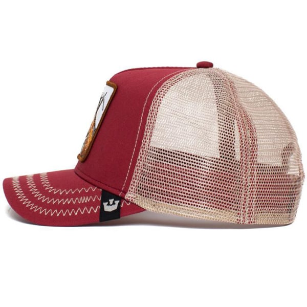 Unisex Animal Mesh Trucker Hat Square Patch cap