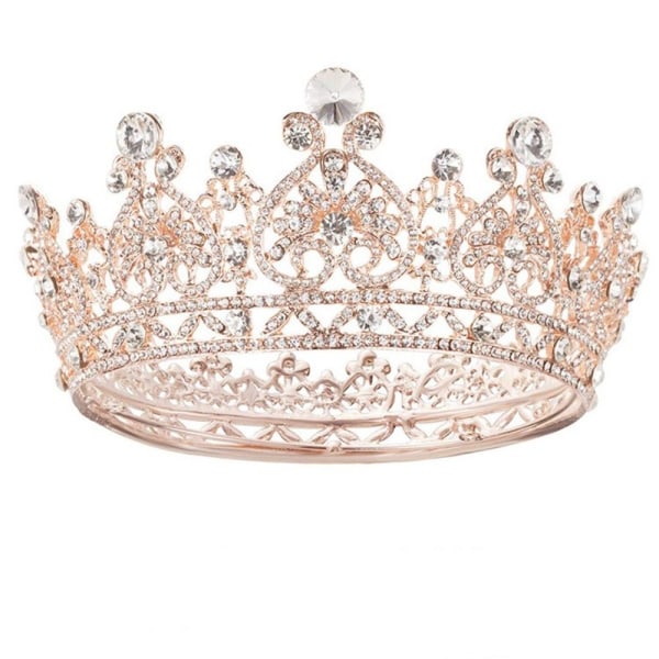 Crystal Crown Bride Queen Crown GULD gold