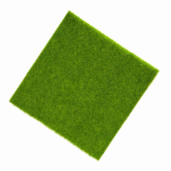 DIY Miniatyrträdgård Ornament: Konstgräs Plastkruka (15 x 15 cm)