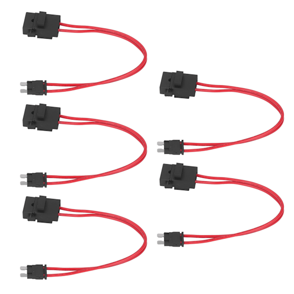 5-pack Mini Säkringhållare för Bil - 20A 16AWG Tråd Förlängning med 5 Säkringar, ACT M 19.1mm