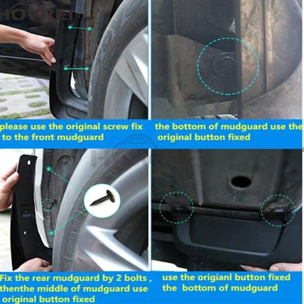 4x Hyundai Sonata DN8 2020 2021 2022 2023 Pyöränsuoja Lokasuoja Etu Taka Roiskeläpät MudFlaps Autotarvikkeet