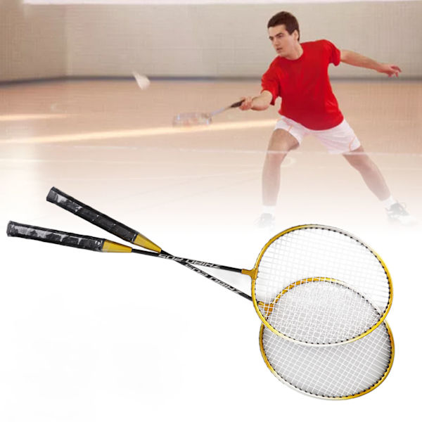 205 Badmintonketsæt lavet af split jernlegering til amatørtræning i udendørs baggårde og fitnesscentre Green