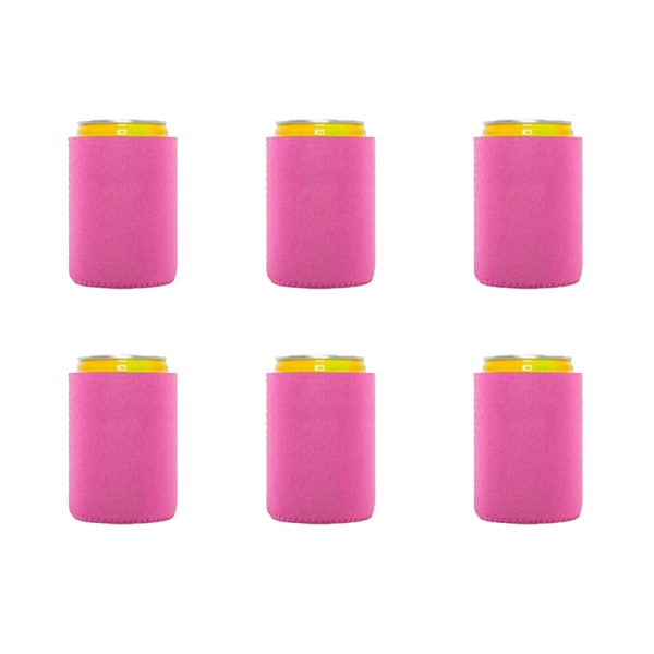 6 st Ölkylare/hylsor Mjuk isolerad Återanvändbar hållare Pink