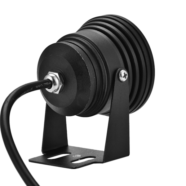 2V 10W RGB Vandtæt LED Spotlight til Akvarier, Pools og Haver - Sort Undervandslys