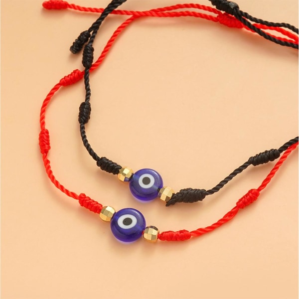 6 STK/ SET Evil Eye Armband Lucky 7 Knot