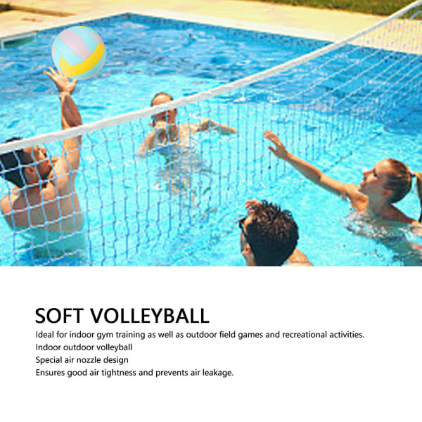 Storlek 5 Hög Elasticitet Lättvikts PVC Träningsvolleyboll för Inomhus- och Utomhusbruk, Perfekt för Pool och Gym Size 5