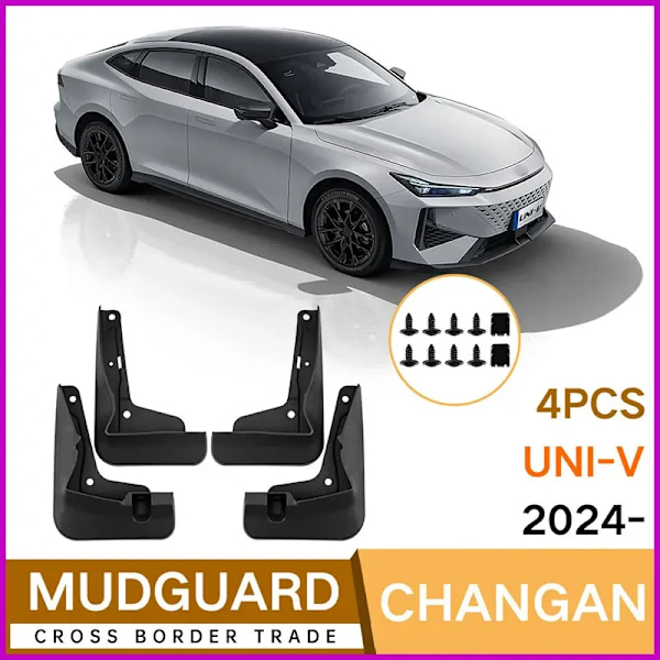 Sprutlapper Mudguards Passer for Changan univ UNI-V 2024 Mudguards Dekk Skjermer Sprutlapper Hjulbeskyttere Tilbehør 4x Dekk