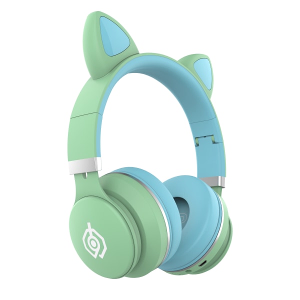 Hovedtelefoner Cat Ear Bluetooth trådløs over light green