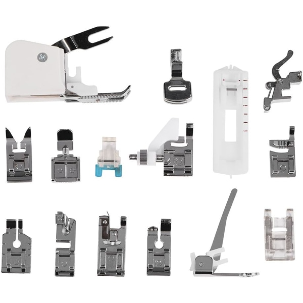 15 stk Symaskine Trykfødder Sæt Gåfodssæt