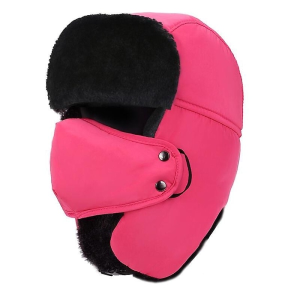 Talvikorvaläppä Trapper Bomber-hattu lämmin luistellessa hiihtäen pink