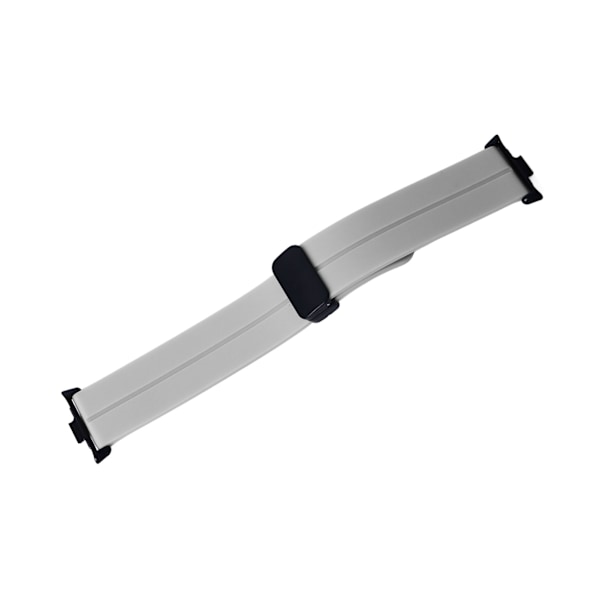 Justerbar Vandtæt Silikon Magnetisk Foldbar Urrem til Mi Band 8 Pro - Grå
