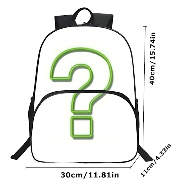 Student Sprunki Vanntett Skolesekk med Frontlomme Slitesterk Casual Ryggsekk Lett Canvas Ryggsekk for Barn