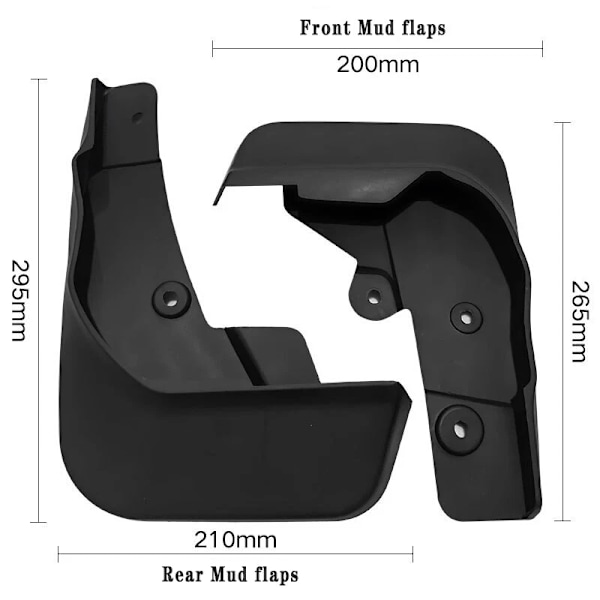 Stänkskydd för Mazda CX5 CX-5 2022+ Facelift Svart Mud Flap Mudguard 4 ST/Set