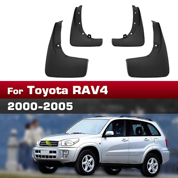 För modell Toyota RAV4 2000 2001 2002 2003 2004 2005 Stänkskärmar 4st/set Skydd Stänklapp Stänkskydd Biltillbehör