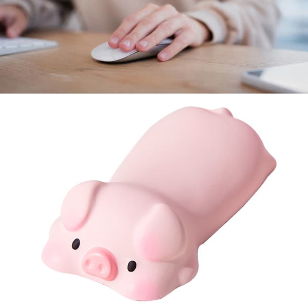 Tegneserie-dyreinspirert håndleddstøtte for tastatur - Myk og komfortabel pute for å lindre tretthet for hjemmet, spill og kontor - Rosa grisdesign