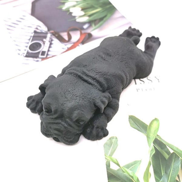 Fashion Vent Stress Relief Praktiske vittigheder Squeeze Toy Dog For Kids Friends Brown Black